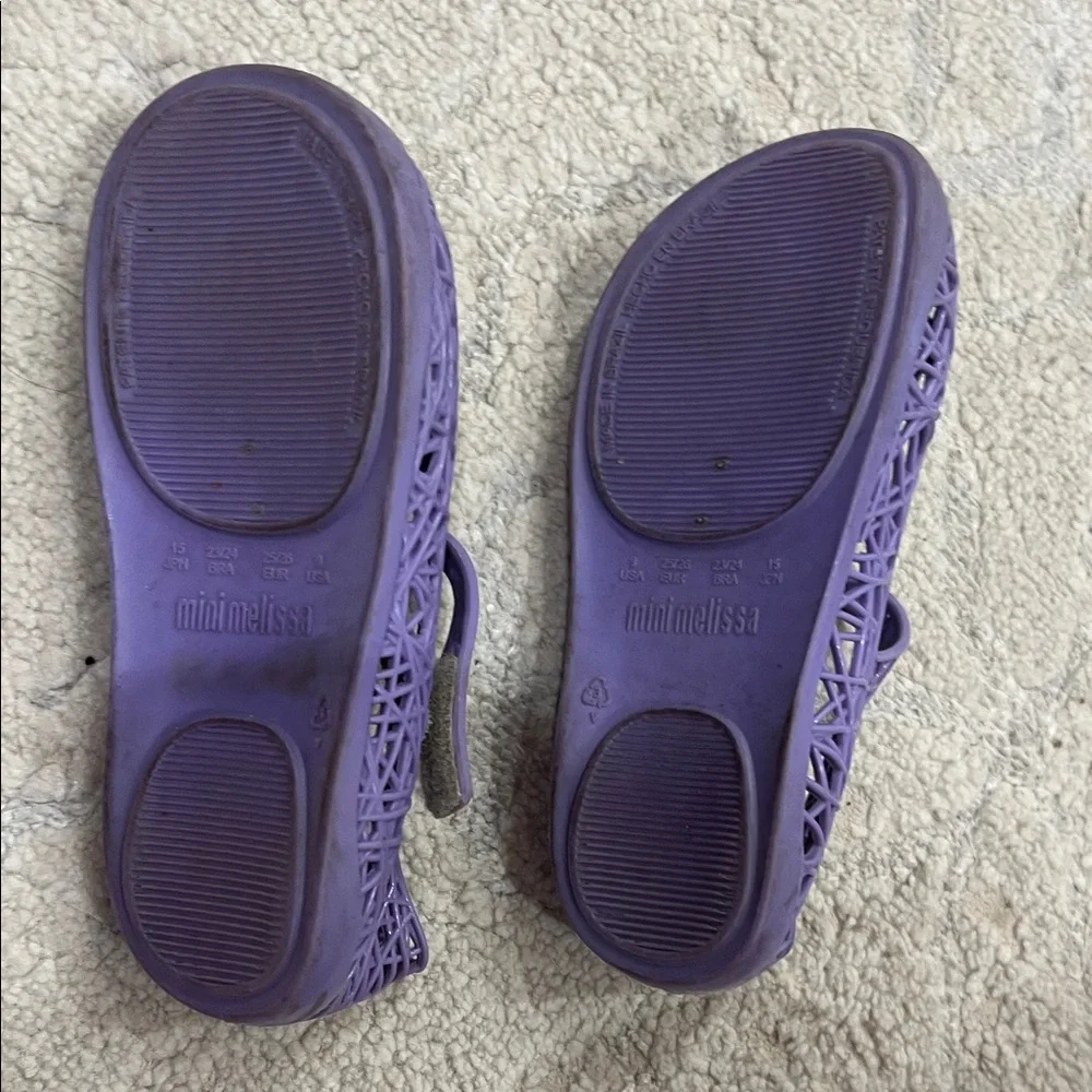 Mini Melissa Purple Kids Sandals - Picture 2 of 3